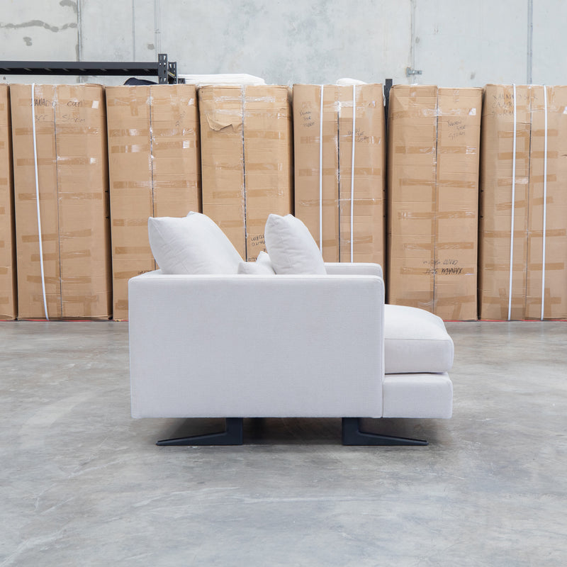 The Melbourne Deep Seat Feather & Foam Armchair - Biscuit