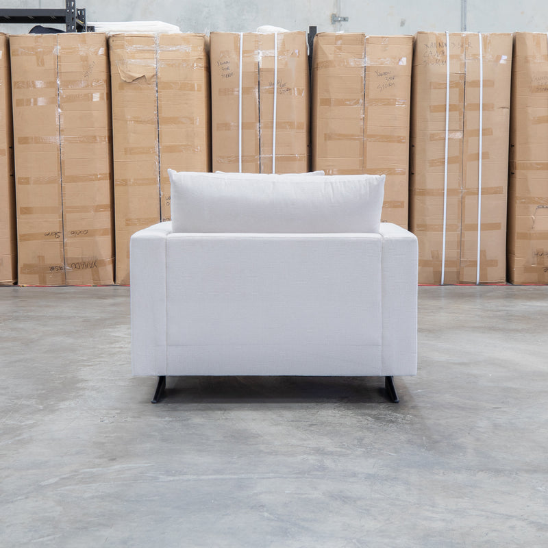 The Melbourne Deep Seat Feather & Foam Armchair - Biscuit