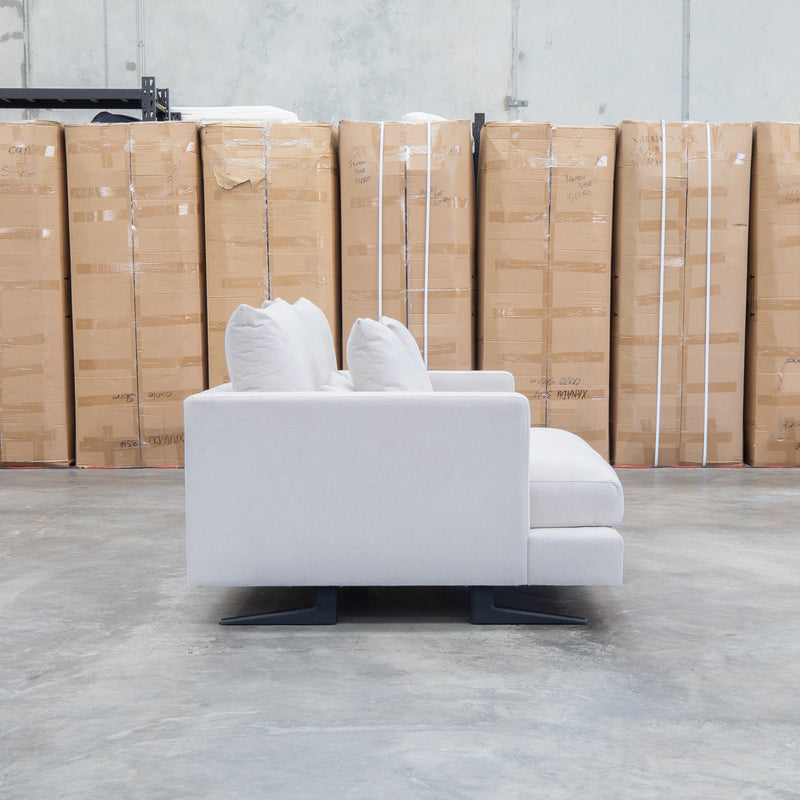 The Melbourne Deep Seat Feather & Foam Two Seat Sofa - Biscuit