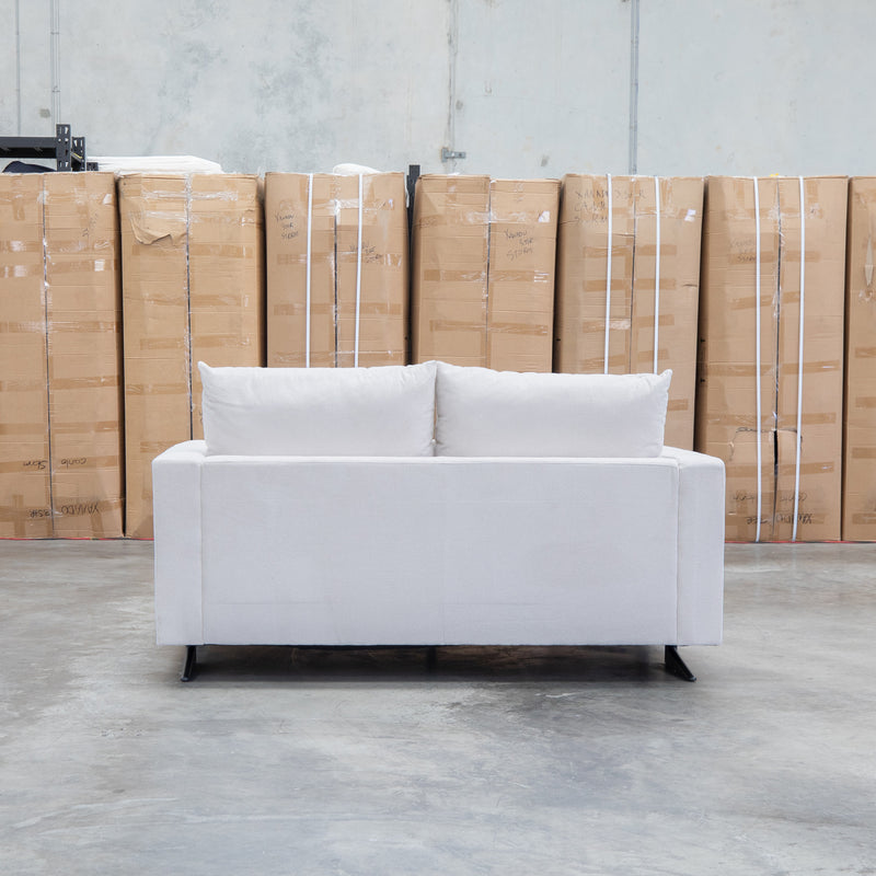 The Melbourne Deep Seat Feather & Foam Two Seat Sofa - Biscuit