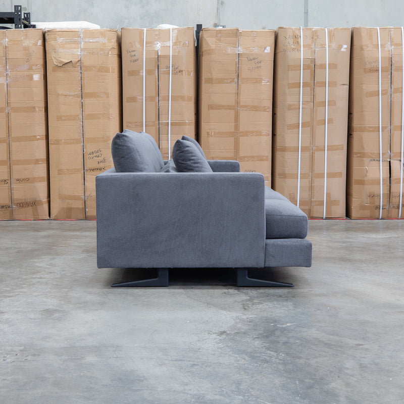 Melbourne Deep Seat Feather & Foam Three Seat Sofa - Obsidian