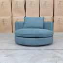 The Mesa Feather & Foam Round Swivel Daybed - Aqua available to purchase from Warehouse Furniture Clearance at our next sale event.