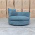 The Mesa Feather & Foam Round Swivel Daybed - Aqua