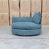 The Mesa Feather & Foam Round Swivel Daybed - Aqua