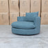 The Mesa Feather & Foam Round Swivel Daybed - Aqua