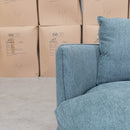 The Mesa Feather & Foam Round Swivel Daybed - Aqua available to purchase from Warehouse Furniture Clearance at our next sale event.