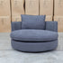The Mesa Feather & Foam Round Swivel Daybed - Graphite