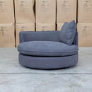 The Mesa Feather & Foam Round Swivel Daybed - Graphite available to purchase from Warehouse Furniture Clearance at our next sale event.