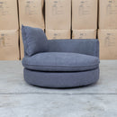 The Mesa Feather & Foam Round Swivel Daybed - Graphite available to purchase from Warehouse Furniture Clearance at our next sale event.