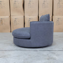 The Mesa Feather & Foam Round Swivel Daybed - Graphite available to purchase from Warehouse Furniture Clearance at our next sale event.