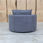 The Mesa Feather & Foam Round Swivel Daybed - Graphite available to purchase from Warehouse Furniture Clearance at our next sale event.