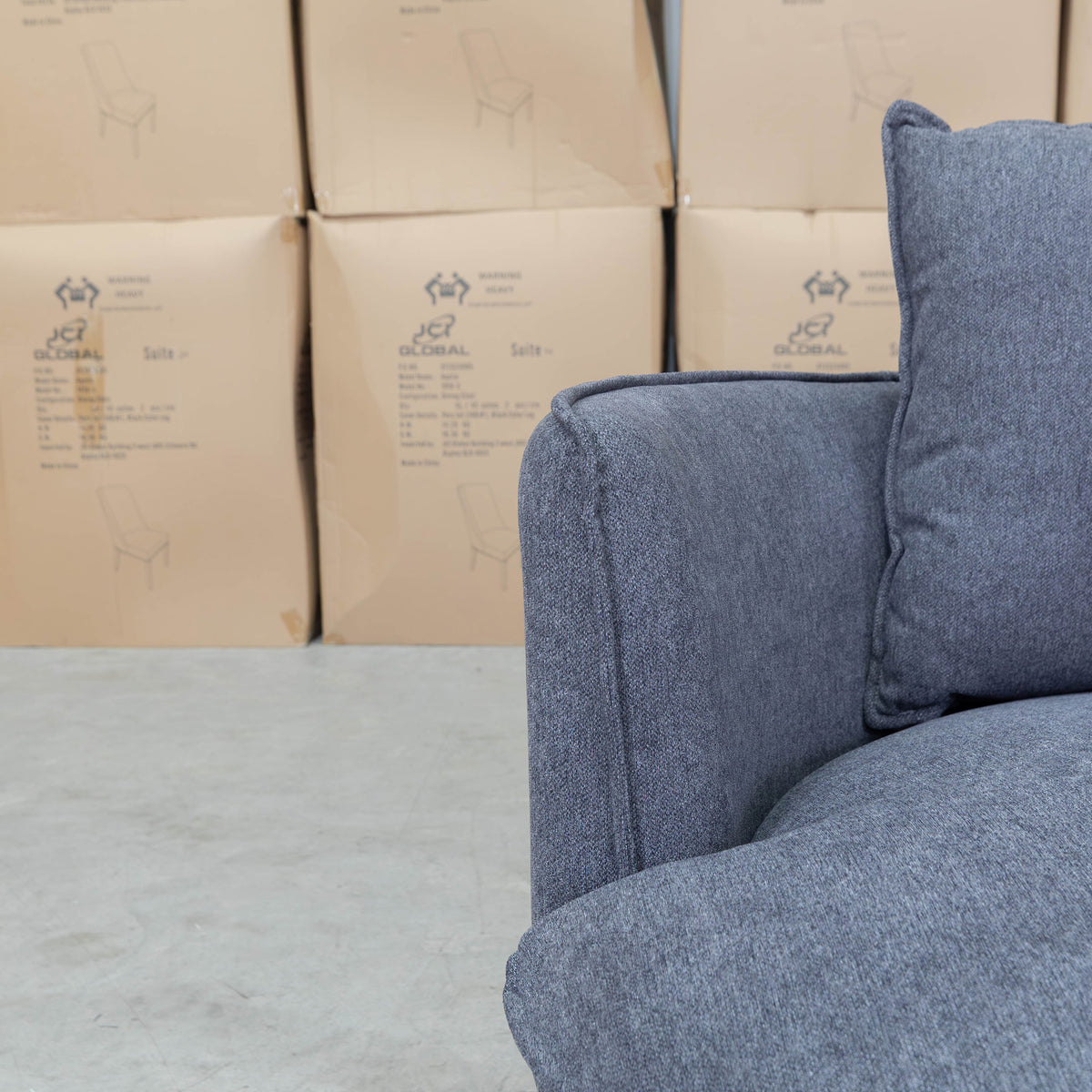 The Mesa Feather & Foam Round Swivel Daybed - Graphite available to purchase from Warehouse Furniture Clearance at our next sale event.