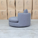 The Mesa Feather & Foam Round Swivel Daybed - Grey available to purchase from Warehouse Furniture Clearance at our next sale event.