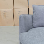 The Mesa Feather & Foam Round Swivel Daybed - Grey available to purchase from Warehouse Furniture Clearance at our next sale event.