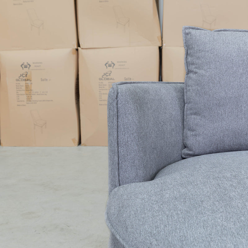 The Mesa Feather & Foam Round Swivel Daybed - Grey available to purchase from Warehouse Furniture Clearance at our next sale event.