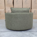 The Mesa Feather & Foam Round Swivel Daybed - Olive available to purchase from Warehouse Furniture Clearance at our next sale event.