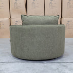 The Mesa Feather & Foam Round Swivel Daybed - Olive available to purchase from Warehouse Furniture Clearance at our next sale event.