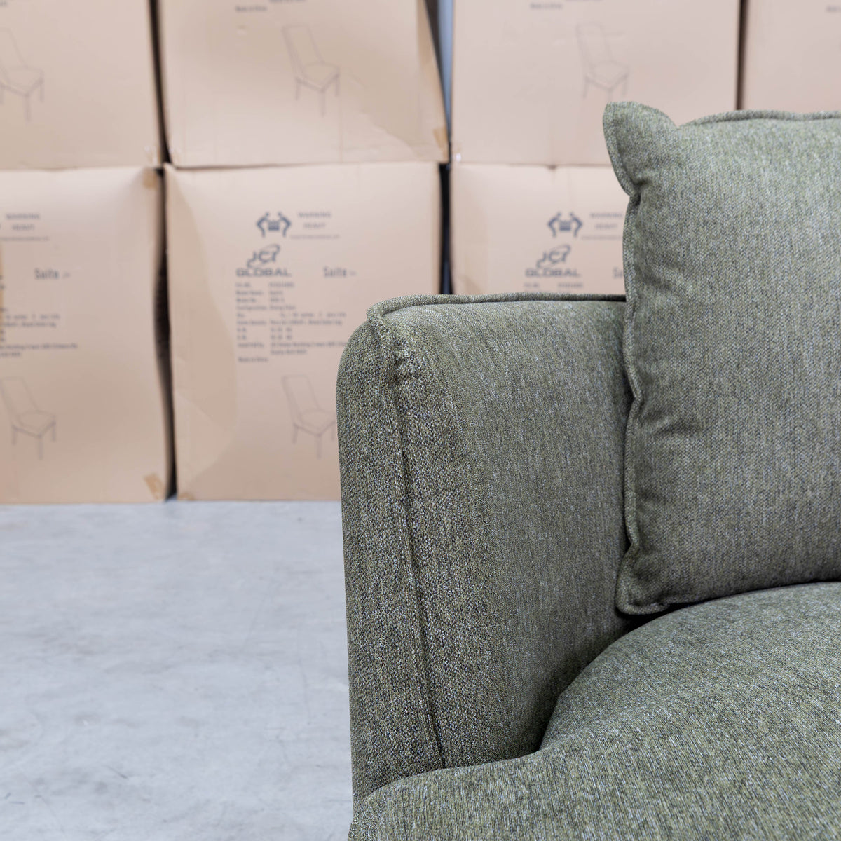 The Mesa Feather & Foam Round Swivel Daybed - Olive available to purchase from Warehouse Furniture Clearance at our next sale event.