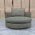 The Mesa Feather & Foam Round Swivel Daybed - Olive