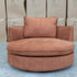 The Mesa Feather & Foam Round Swivel Daybed - Rust