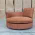 The Mesa Feather & Foam Round Swivel Daybed - Rust
