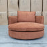 The Mesa Feather & Foam Round Swivel Daybed - Rust