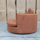 The Mesa Feather & Foam Round Swivel Daybed - Rust available to purchase from Warehouse Furniture Clearance at our next sale event.