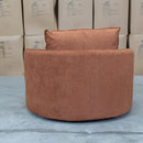 The Mesa Feather & Foam Round Swivel Daybed - Rust available to purchase from Warehouse Furniture Clearance at our next sale event.