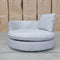 The Mesa Feather & Foam Round Swivel Daybed - Cream available to purchase from Warehouse Furniture Clearance at our next sale event.