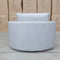 The Mesa Feather & Foam Round Swivel Daybed - Cream available to purchase from Warehouse Furniture Clearance at our next sale event.