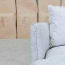 The Mesa Feather & Foam Round Swivel Daybed - Cream available to purchase from Warehouse Furniture Clearance at our next sale event.