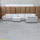 The Midtown Deep Seat Corner Lounge with Ottoman - Oat available to purchase from Warehouse Furniture Clearance at our next sale event.