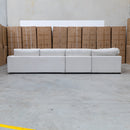 The Midtown Deep Seat Corner Lounge with Ottoman - Oat available to purchase from Warehouse Furniture Clearance at our next sale event.