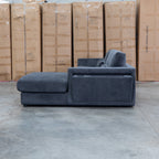 The Midtown Deep Seat RHF Chaise Lounge - Leeds Carbon available to purchase from Warehouse Furniture Clearance at our next sale event.