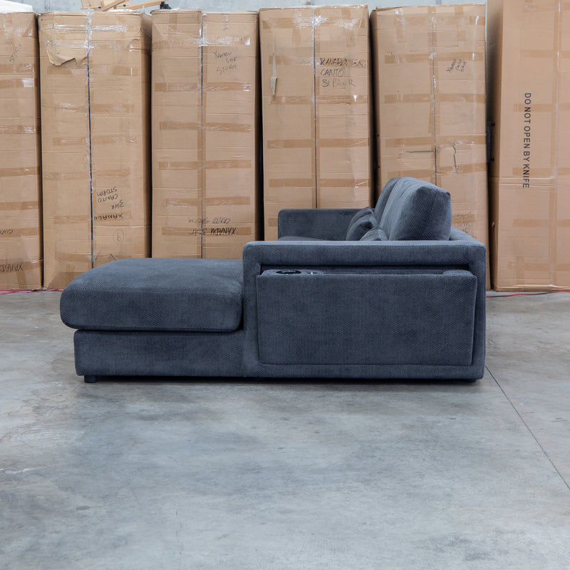 The Midtown Deep Seat RHF Chaise Lounge - Leeds Carbon