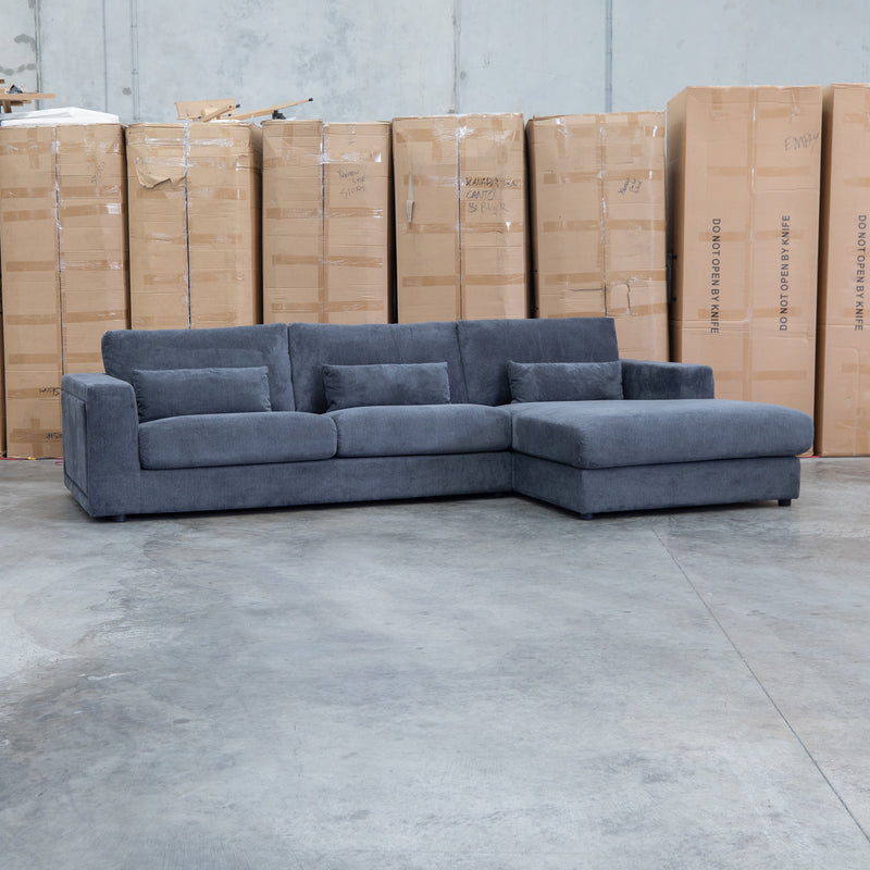 The Midtown Deep Seat RHF Chaise Lounge - Leeds Carbon