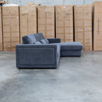 The Midtown Deep Seat RHF Chaise Lounge - Leeds Carbon available to purchase from Warehouse Furniture Clearance at our next sale event.