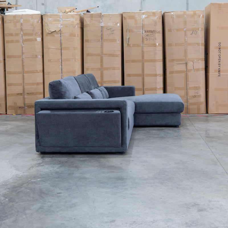 The Midtown Deep Seat RHF Chaise Lounge - Leeds Carbon