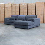 The Midtown Deep Seat RHF Chaise Lounge - Leeds Carbon available to purchase from Warehouse Furniture Clearance at our next sale event.