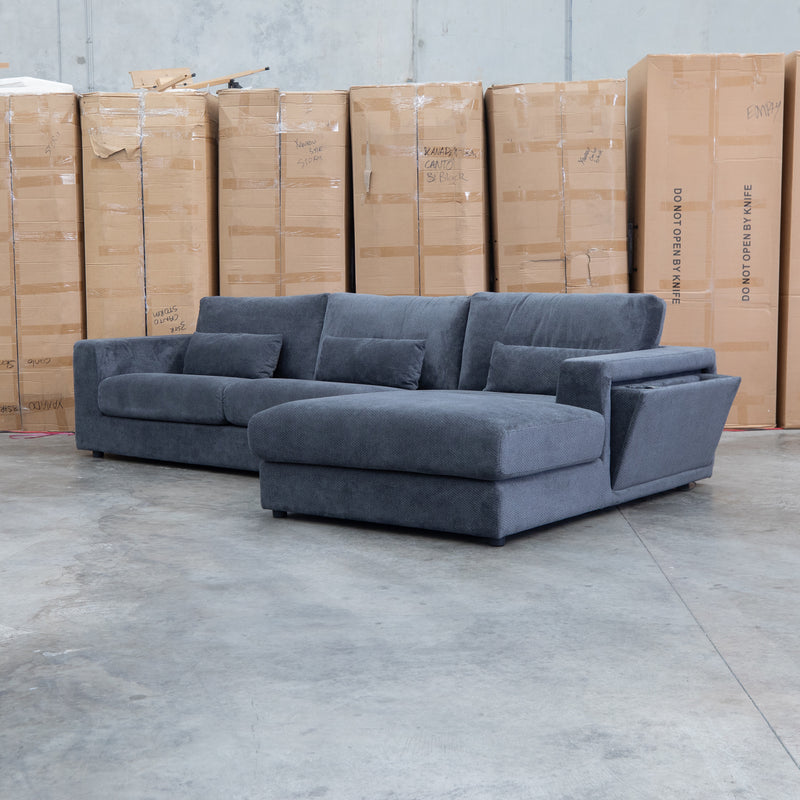 The Midtown Deep Seat RHF Chaise Lounge - Leeds Carbon
