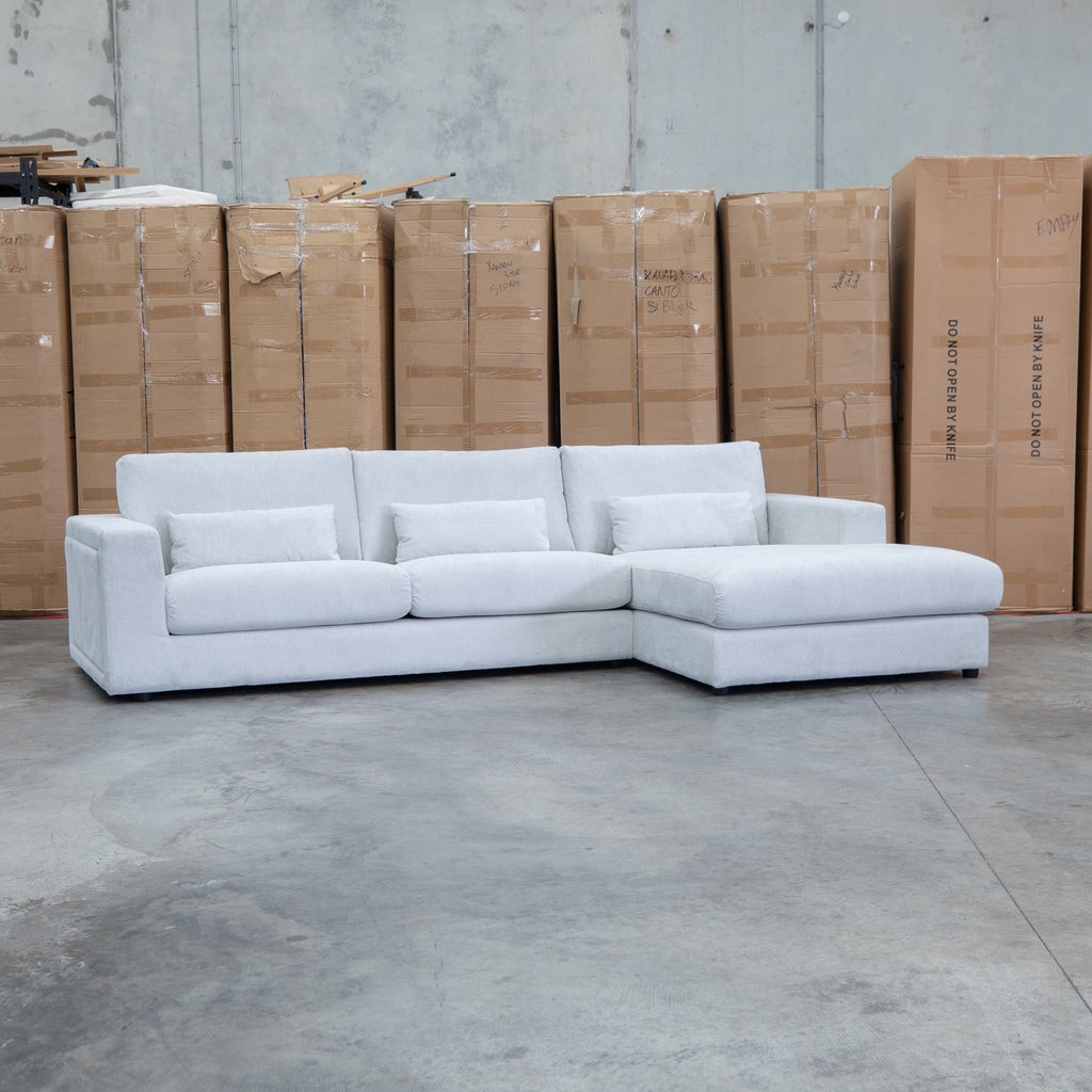 The Midtown Deep Seat RHF Chaise Lounge - Leeds Oat available to purchase from Warehouse Furniture Clearance at our next sale event.