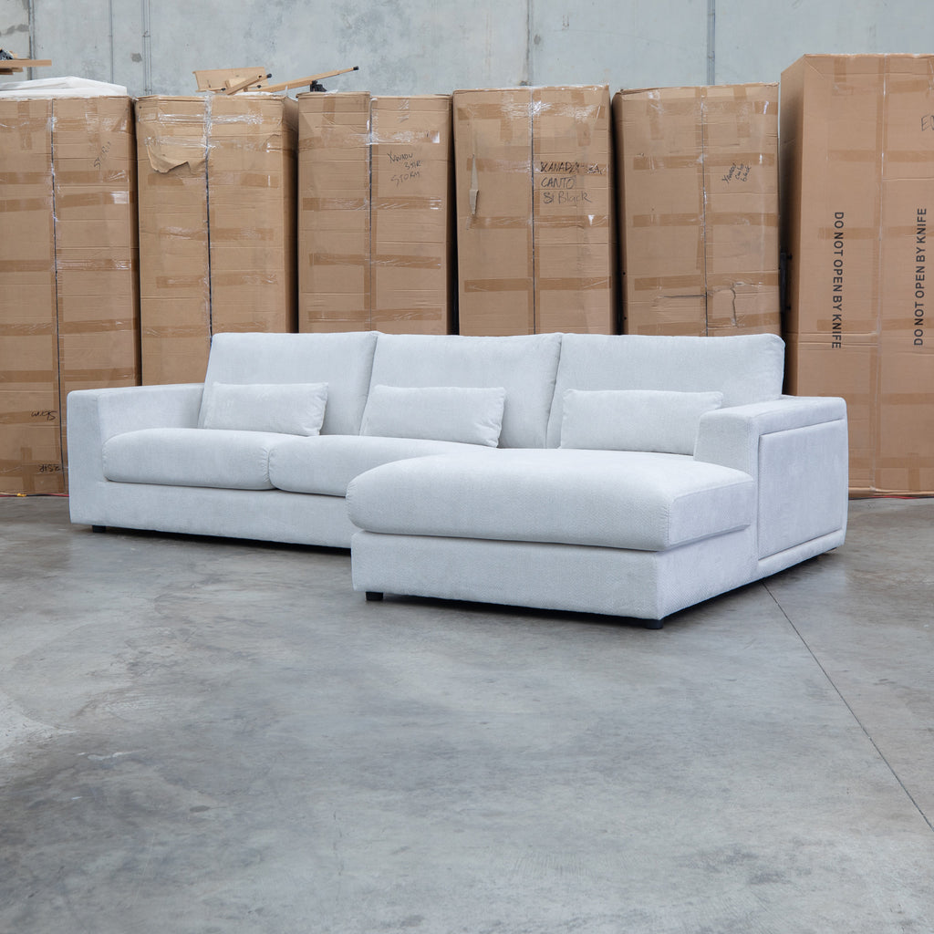 The Midtown Deep Seat RHF Chaise Lounge - Leeds Oat available to purchase from Warehouse Furniture Clearance at our next sale event.