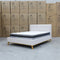 The Milos King Single Fabric Bed - Oat White available to purchase from Warehouse Furniture Clearance at our next sale event.