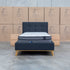 The Milos King Single Fabric Bed - Charcoal