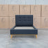 The Milos King Single Fabric Bed - Charcoal