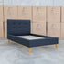 The Milos King Single Fabric Bed - Charcoal