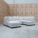 The Malta Modular Corner Lounge with Ottoman - Oat available to purchase from Warehouse Furniture Clearance at our next sale event.