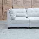 The Malta Modular Corner Lounge with Ottoman - Oat available to purchase from Warehouse Furniture Clearance at our next sale event.