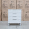 The Gracey White Timber Tall Boy - Available After 15th November available to purchase from Warehouse Furniture Clearance at our next sale event.