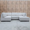 The Malta Modular Corner Lounge with Ottoman - Oat available to purchase from Warehouse Furniture Clearance at our next sale event.